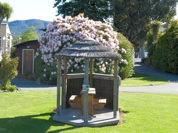 Picnic tables for guest use