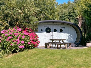 Outside the pods