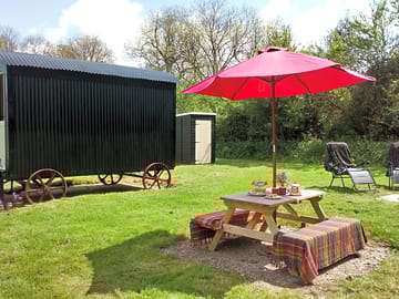 Outdoor area set up for tea