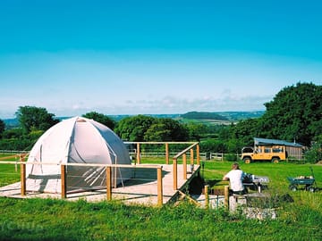 View from the glamping field