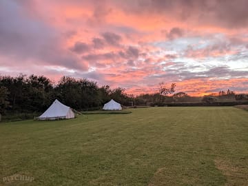 Sunset on site