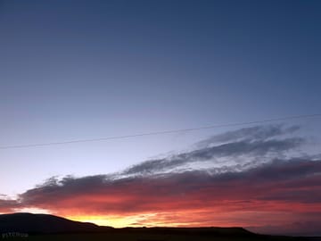 Sunset from the site