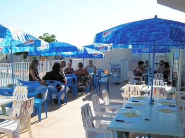 The outdoor bar terrace