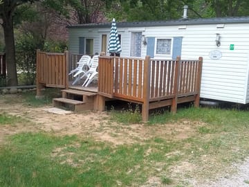 Deck with outdoor furniture
