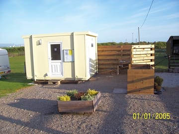 Toilet and shower block