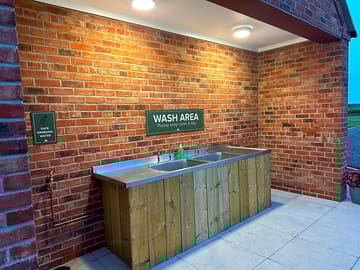 Wash area and drinking water