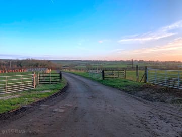 Road through the fields