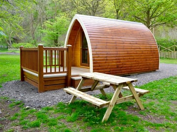 The pod and shared picnic area