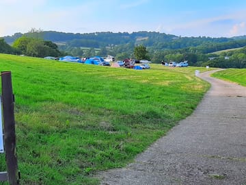The road into the site