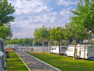 Pitches with lake view