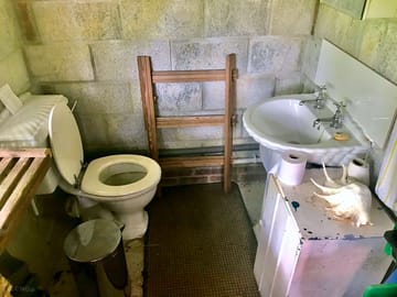 Potting shed with toilet and sink