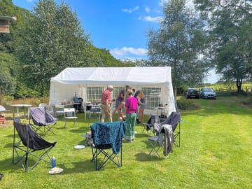 Parking on the edge of the field