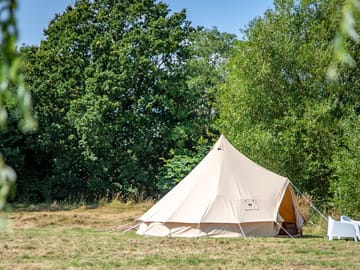 One of the bell tents