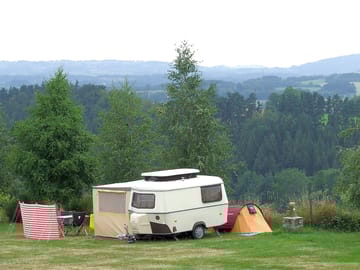 Lush green countryside views from the pitches