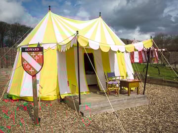 Colourful family-sized tent