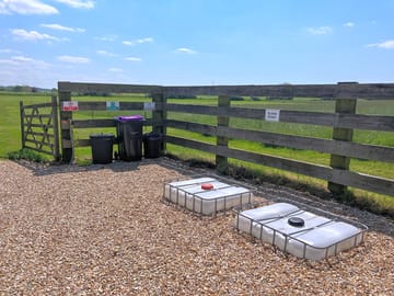 Neatly maintained site with water points