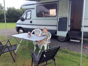 Space for an awning and outside furniture