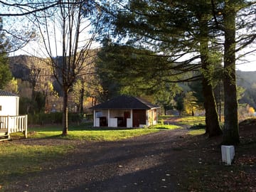 The shower and toilet block