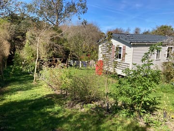 Rose chalet in spring
