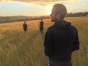 Sunset over the fields