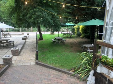 Seating outside the bar