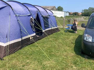 Tents up happy camper