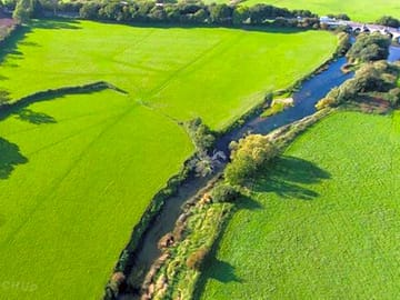 Aerial view of the local landscape