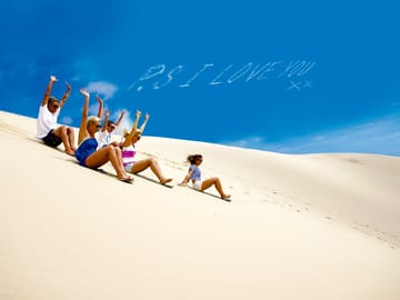Sandboarding at stockton beach sand dunes