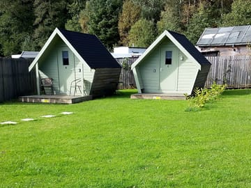 All glamping pods are equipped with tv, bedding and tea and coffee making facilities