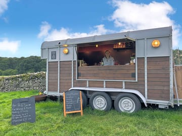 Horsebox serving hot and cold drinks and snacks