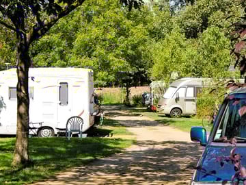 Camping pitches are spacious - bring an awning or gazebo for free