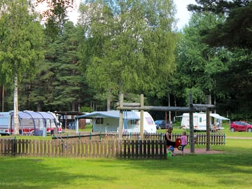 Playground with pitches behind