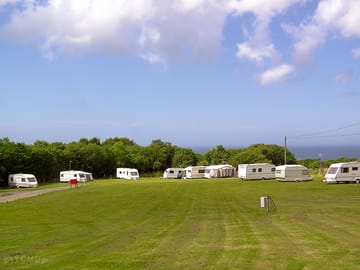 Caravan park with sea views