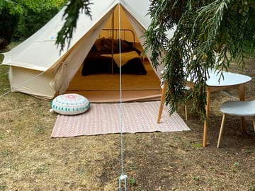 Entrance into the bell tent