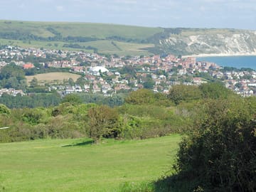 Views of the purbeck countryside from the camping field