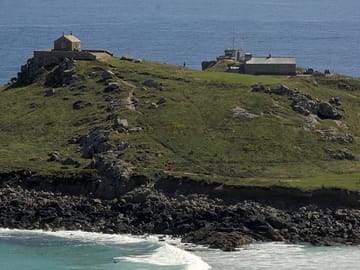 Views from the site - porthmeor beach and the island