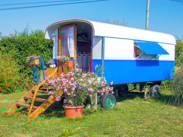 Outside of the caravan