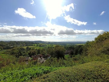 View over shaftesbury to dorset countryside