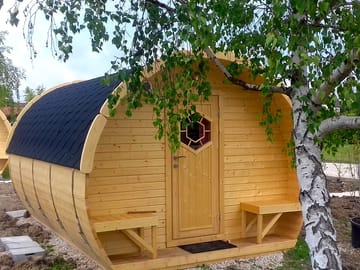 Outside a microlodge