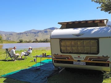 Pitch up next to the dam