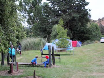 Powered sites by the playground