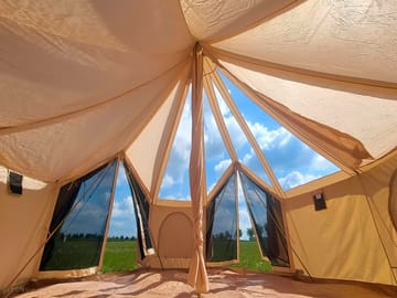 inside Skyview bell tent