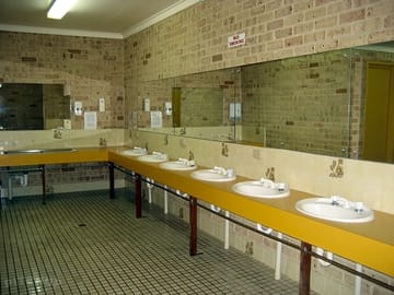 The toilet block
