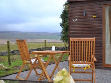 Patio area at the hive