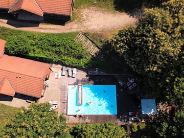 Aerial view of the pool