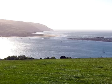 High tide and poppit sands