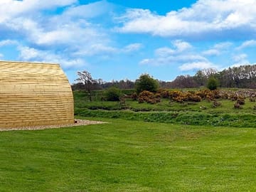 Brompton on swale glamping pods overlooking the river swale
