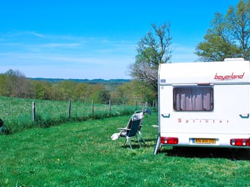 Camping pitches with unspoilt views
