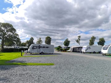 Hardstanding caravan/motorhome pitch with electric hook-up