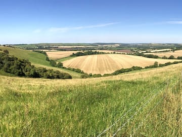 View of the valley: the farm is at the bottom